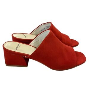 Vagabond Red/Orange Heeled Mules